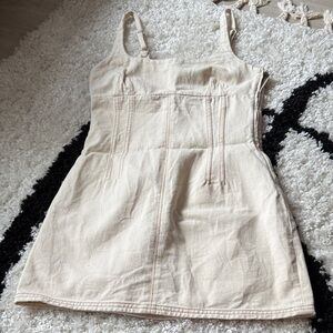 Denim cream dress - urban outfitters size S
